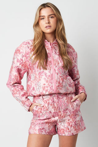 Jacquard floral jacket