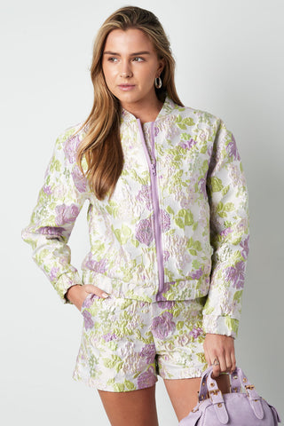 Jacquard floral jacket