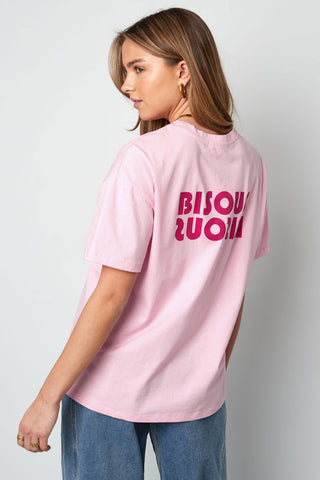 Bisous t-shirt rood