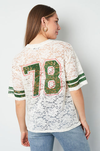 Lace jersey t-shirts