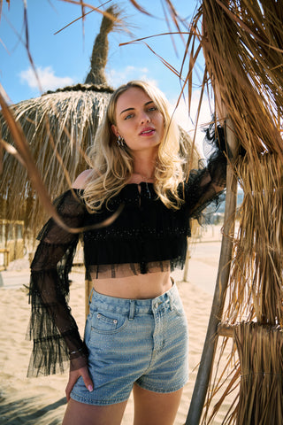 Sheer layered top