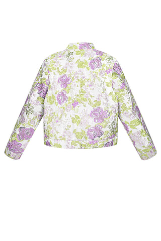 Jacquard floral jacket