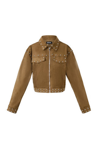 Studded crush jas