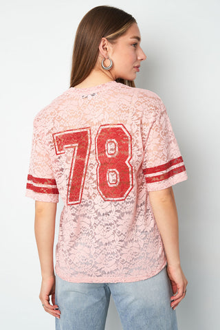 Lace jersey t-shirts