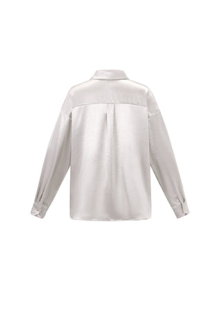 Vanilla satin blouse