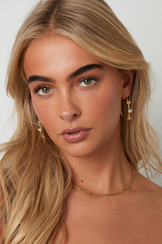 Heart hoop earrings