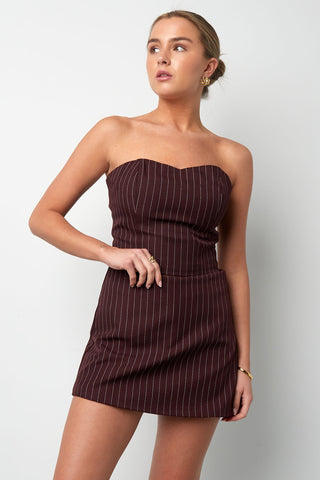 Krijtstreep korset top