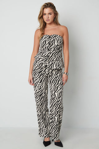 Zebra print corset top