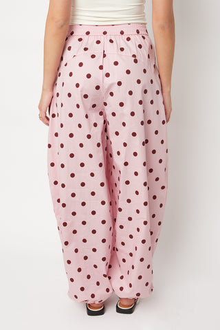 Blush polka broek