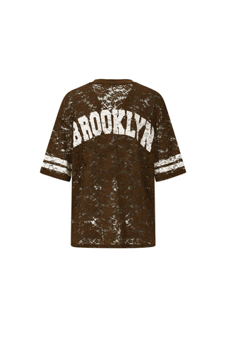 Lace jersey t-shirt