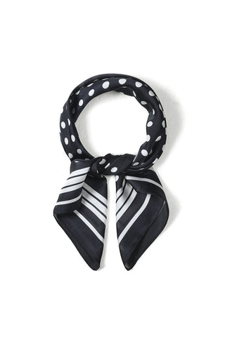 Noir polka dot sjaaltje