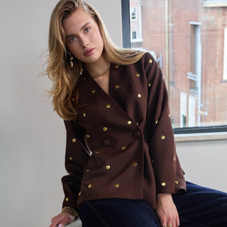 Blazer met sierlijke studs