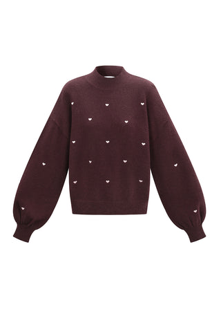 Acryl Gebreide Trui Casual Hart Patroon Herfst/Winter