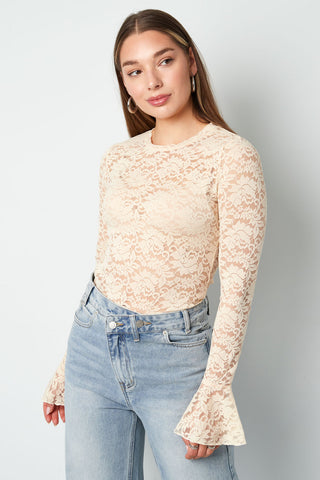 Lace shirt longsleeve