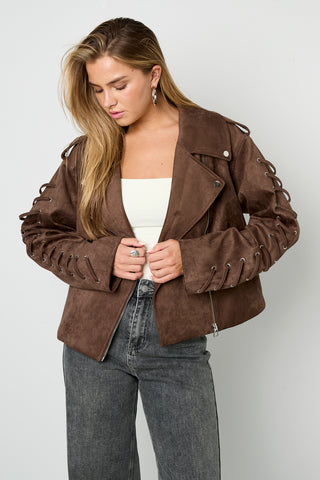 Laced rebel suede jacket