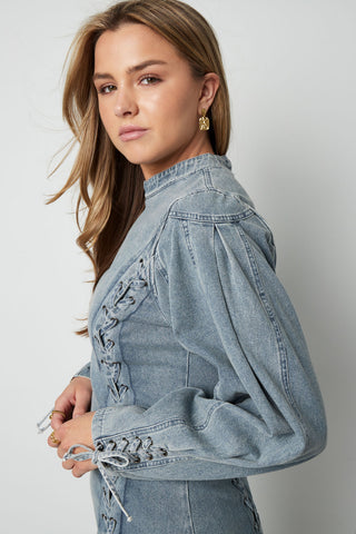 Denim laces dress