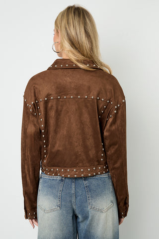 Studded crush jacket