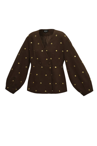 Blazer met sierlijke studs
