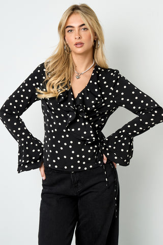 Polka love blouse