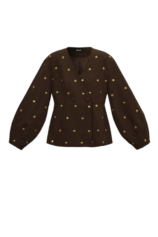 Blazer met sierlijke studs