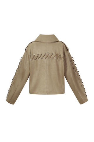 Laced rebel suede jacket