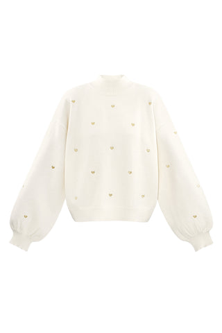 Acryl Gebreide Trui Casual Hart Patroon Herfst/Winter