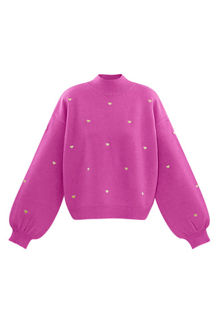 Acryl Gebreide Trui Casual Hart Patroon Herfst/Winter