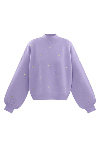 Acryl Gebreide Trui Casual Hart Patroon Herfst/Winter