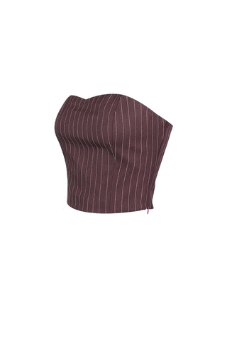 Krijtstreep korset top