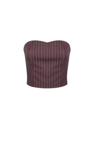 Krijtstreep korset top