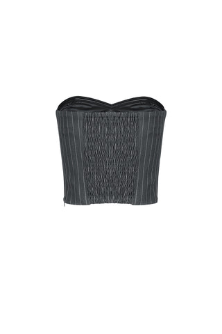 Krijtstreep korset top