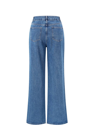 Glitter hartjes denim jeans