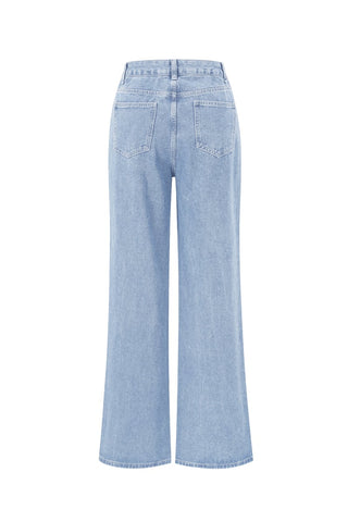 Glitter hartjes denim jeans