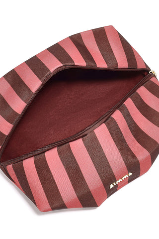 Make-up tasjes met strepen, eenvoudig, polyester, dagelijkse accessoires