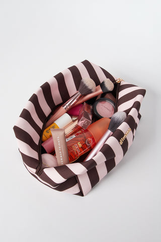 Make-up tasjes met strepen, eenvoudig, polyester, dagelijkse accessoires
