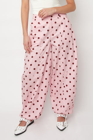 Blush polka broek