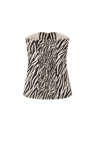 Zebra print corset top