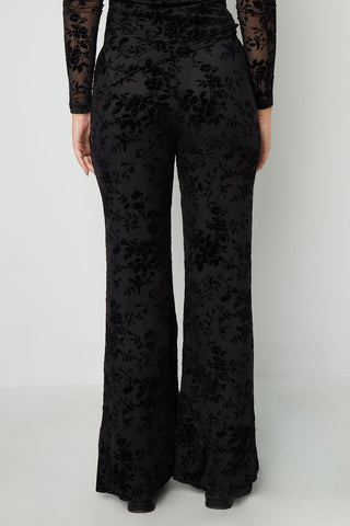 Noir flower pants
