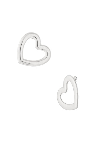 Statement heart earrings