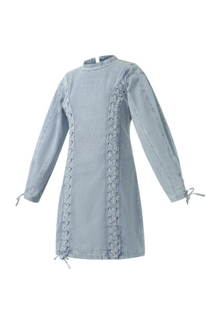 Denim laces dress