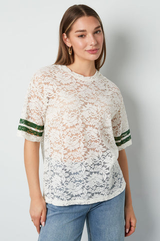 Lace jersey t-shirts