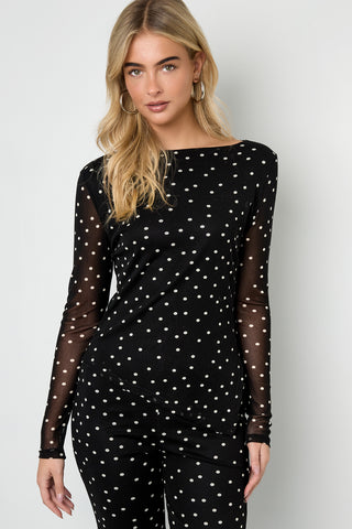 Polka moment top