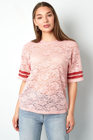 Lace jersey t-shirts