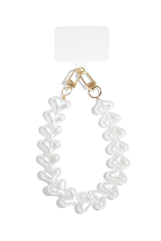 Phone cord pearl hearts