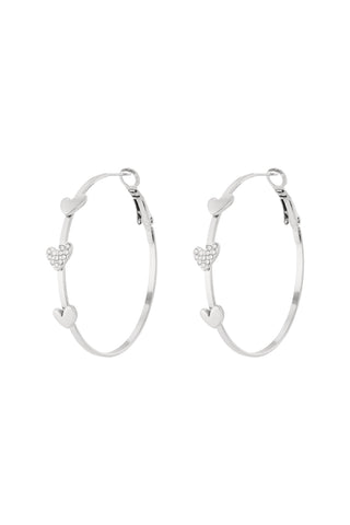 Heart hoop earrings