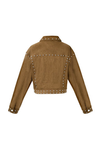Studded crush jacket