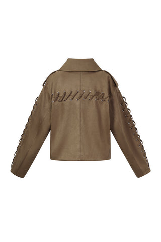 Laced rebel suede jacket