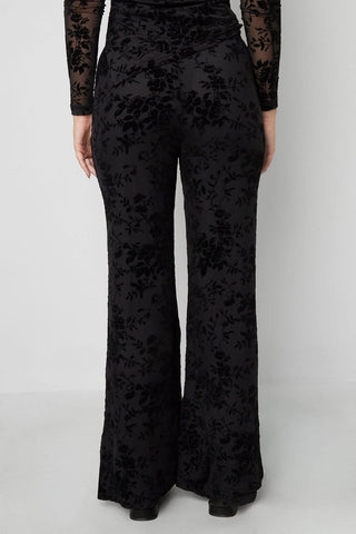 Noir flower broek