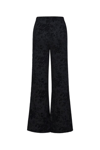 Noir flower pants