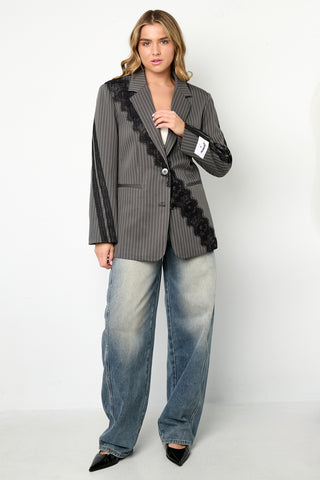 Lace boss blazer
